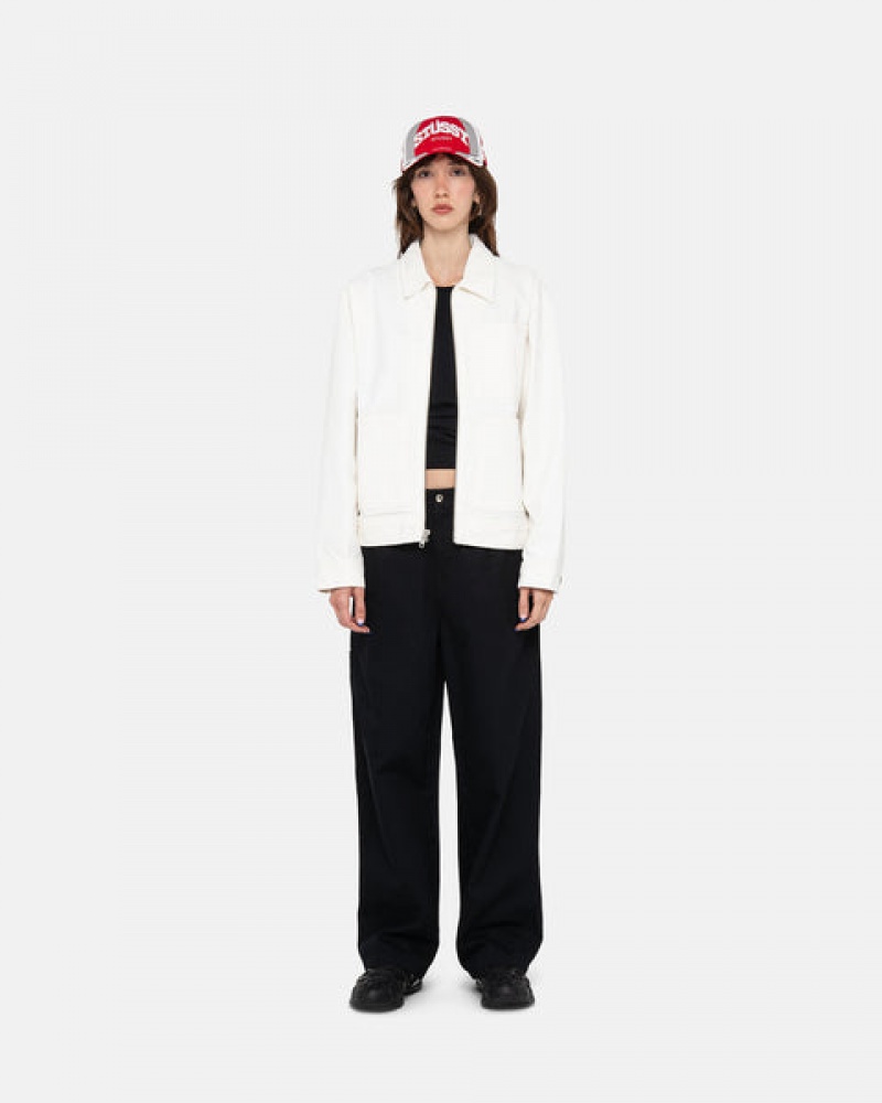 Stussy Workgear Trouser Twill Women Pants Black | VGG-9075