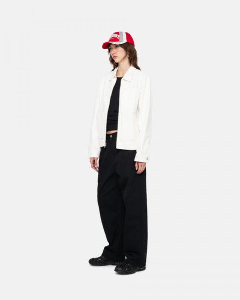 Stussy Workgear Trouser Twill Women Pants Black | VGG-9075